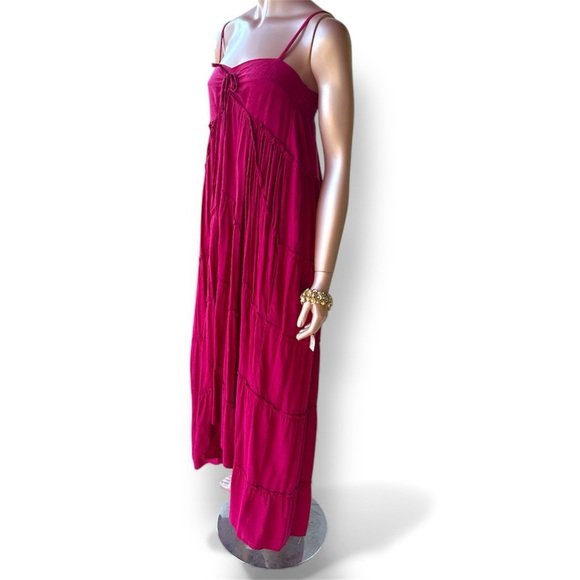 NWT Lovestitch Dress hi-lo‎ high low tiered comfortable bohemian flowy S M